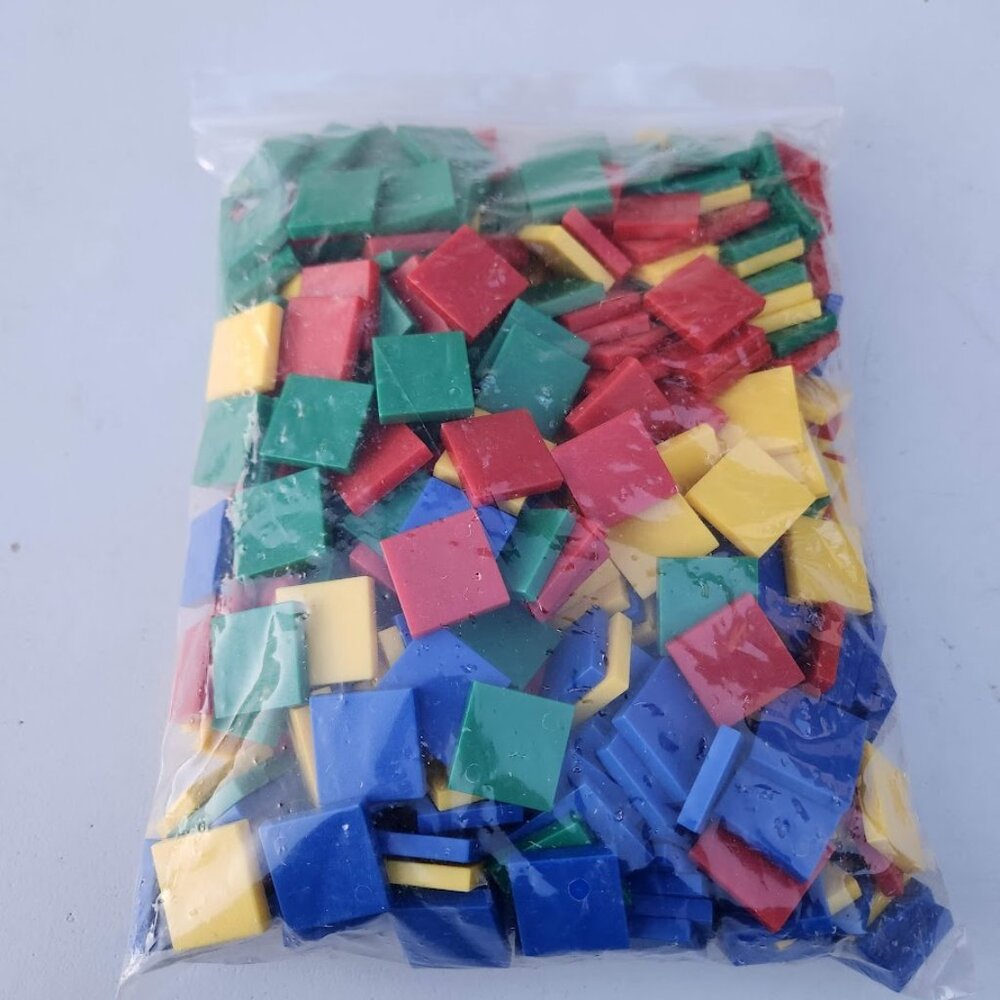 NEW 400 Square Color Tiles Blocks Math Manipulatives Sorting Stacking Comparing - Picture 5 of 8